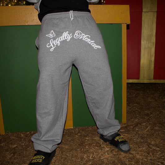 Grey Puff Print Sweats